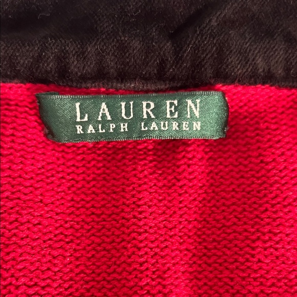 Ralph Lauren Red and Black Military Style Sweater Jacket - Picture 3 of 7